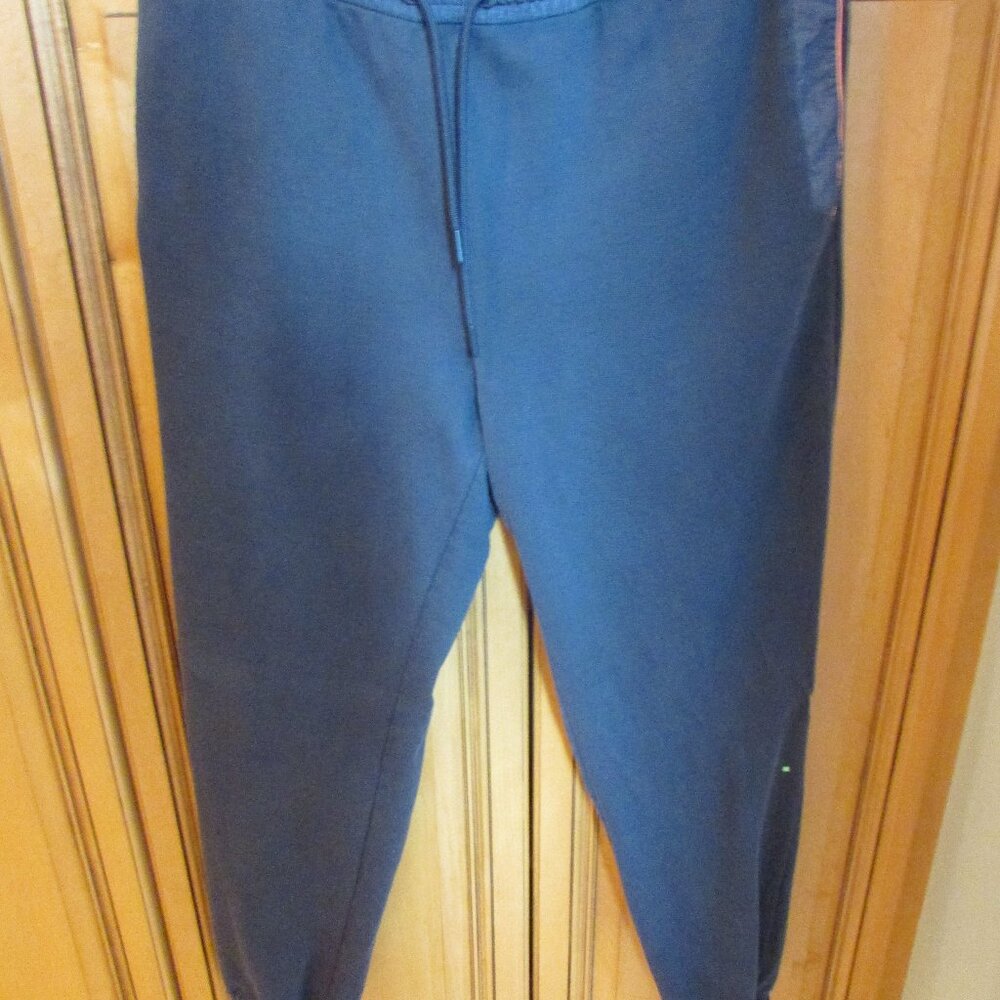 Hugo Boss Mens Jogging Pants Dark Blue Orange Piping Sz XXL Banded bottom